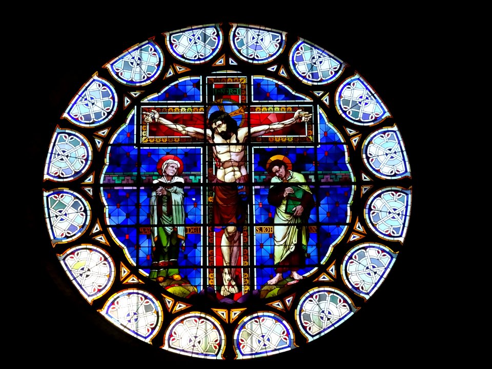 Vitrail dans l'Eglise Notre-Dame-du-Rosaire, 194 rue Raymo… 