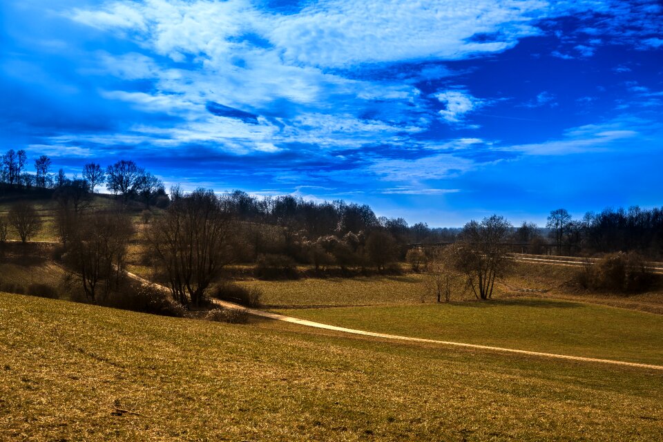 Sky meadow landscape