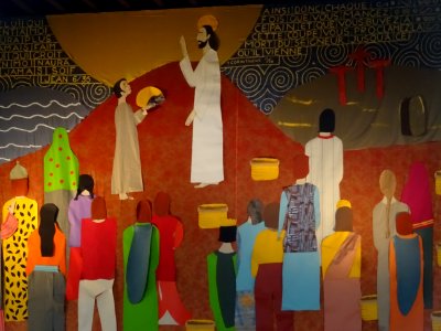 Tableau en tissus, église Notre-Dame-du-Rosaire, 194 rue R… 