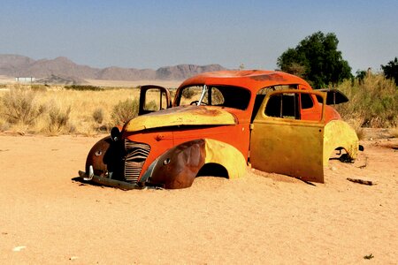 Rusted scrap old