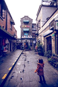 Alley shanghai the little girl