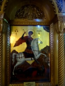 Intérieur de l'église orthodoxe, Agia Paraskevi, Kos, île … 