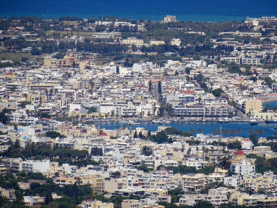 Depuis le mont Sympetro, vue sur la ville de Kos 