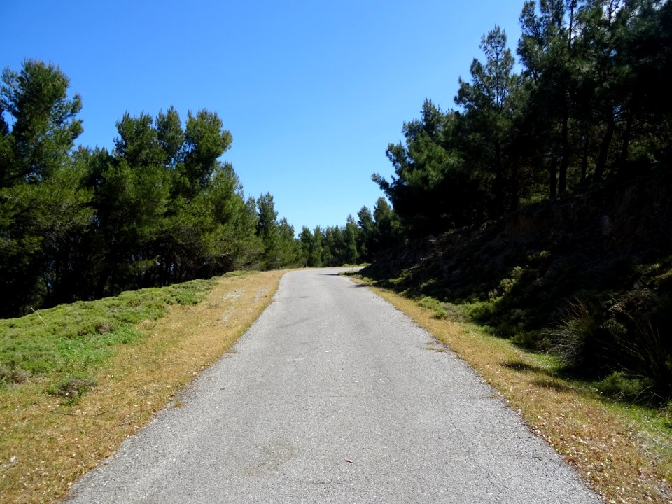 La route qui monte au mont Sympetro 