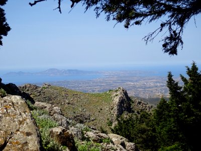 Vue vers le Sud et la presqu'ile de Kéfalos, ile de Kos 