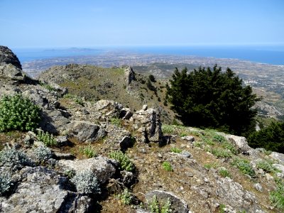 Vue vers le Sud et la presqu'ile de Kéfalos, ile de Kos 