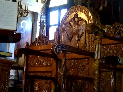 Intérieur de l'église orthodoxe, Agia Paraskevi, Kos, île … 