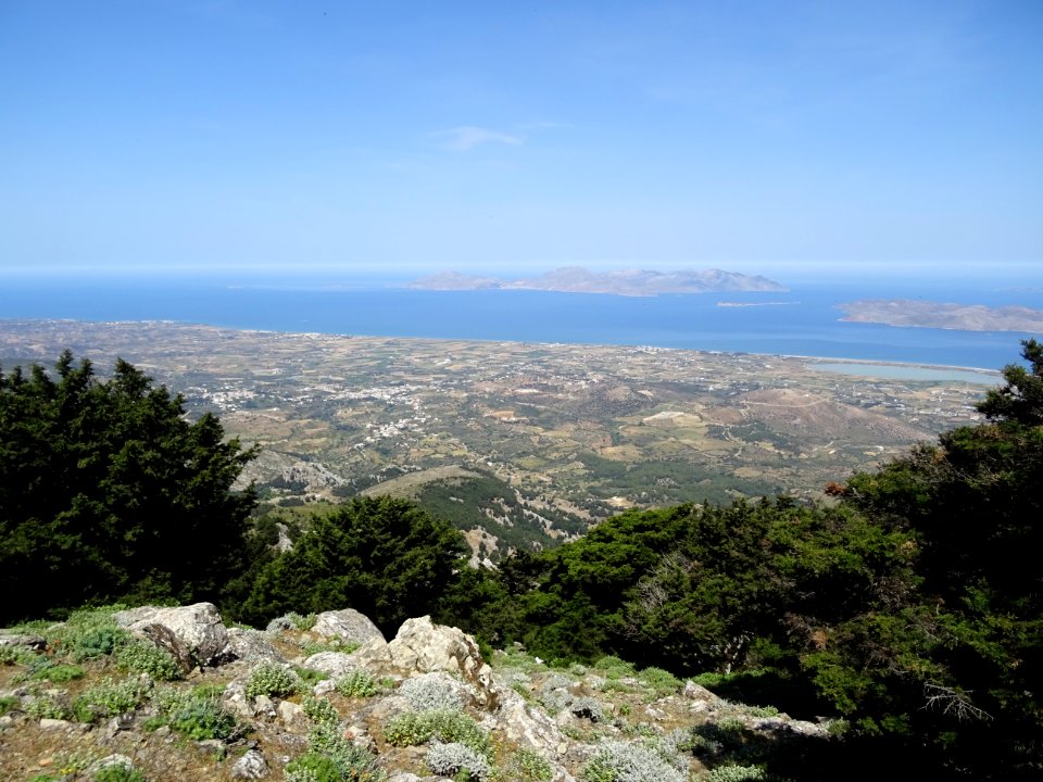 Vue vers l'ouest, Iles de Kalymnos et Pserimos 