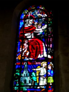 Vitrail, basilique Saint-Denys, Argenteuil, Val-d'Oise 