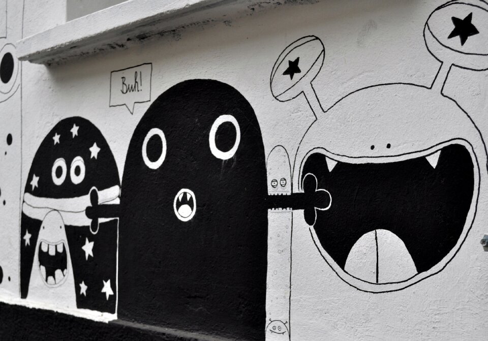 Facade hauswand graffiti