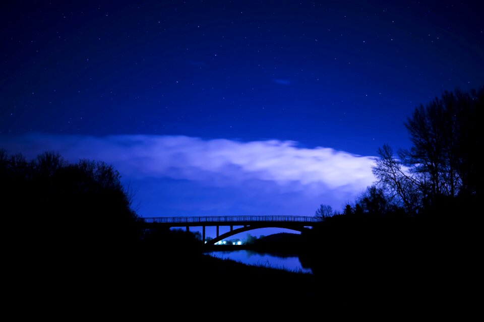 Cloud front night sky