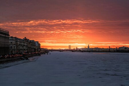 Winter evening beautiful