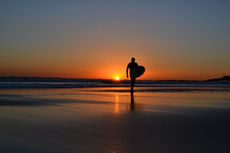Surf sunset beach