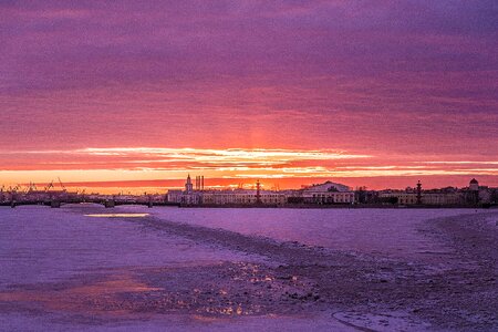 Winter evening beautiful