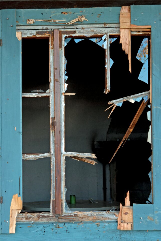 Window broken old
