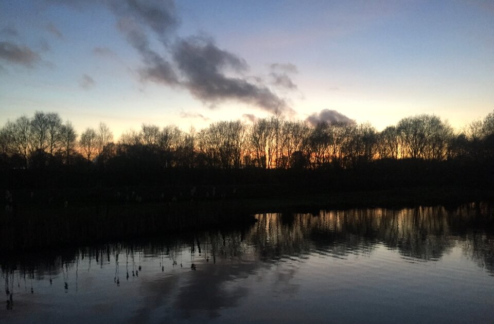 Reflections silhouette evening