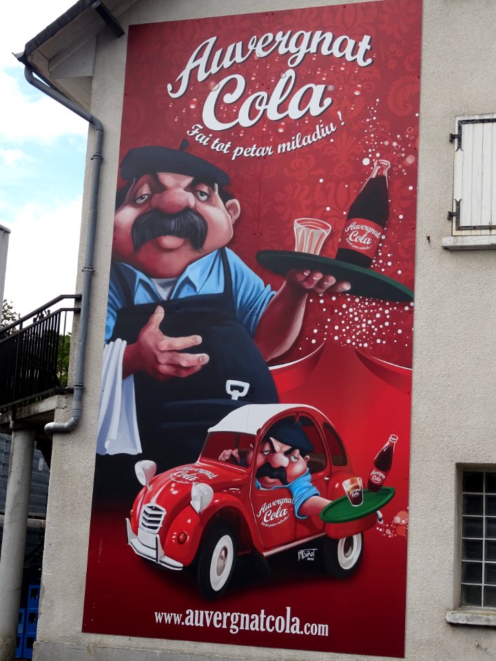 Affiche publicitaire Auvergnat Cola 