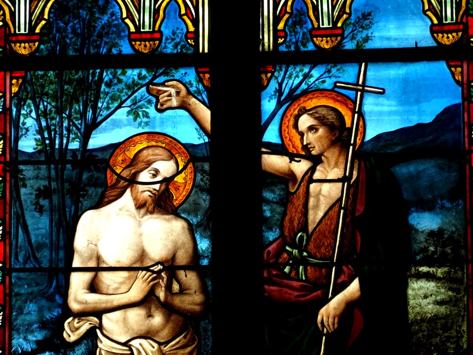 Vitrail, église de St-Chamand, Cantal 
