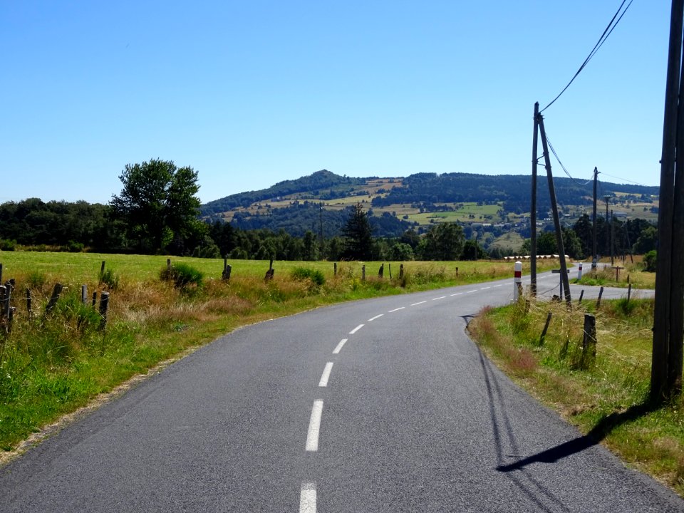 La route entre Chauchailles et Fournels, Lozère 