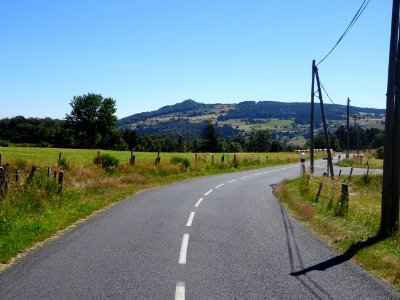 La route entre Chauchailles et Fournels, Lozère 