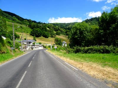 En arrivant à Thiézac, Cantal 