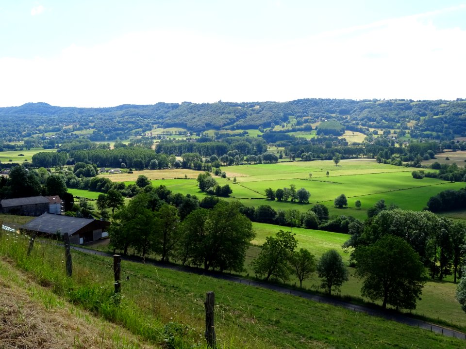 Vue depuis la route nationale entre Aurillac et Polminhac,… 