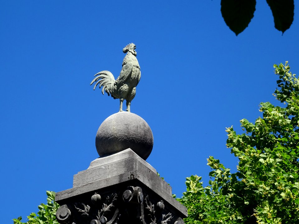 Coq au sommet d'une colonne, près de l'église Saint-Martin… 