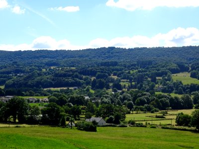 Vue depuis la route nationale entre Aurillac et Polminhac,… 