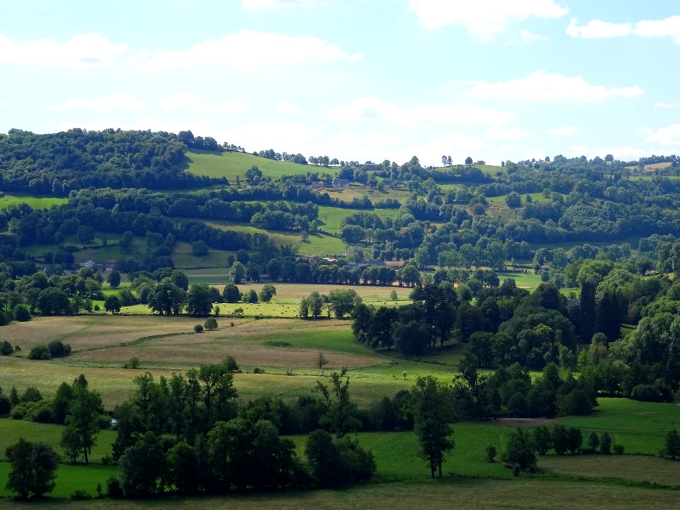 Vue depuis la route nationale entre Aurillac et Polminhac,… 