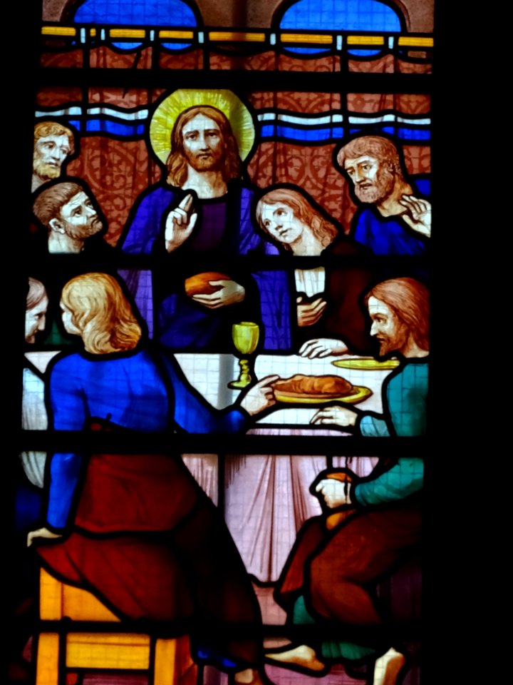 Vitrail, cathédrale Saint- Pierre, Saint-Flour, Cantal 