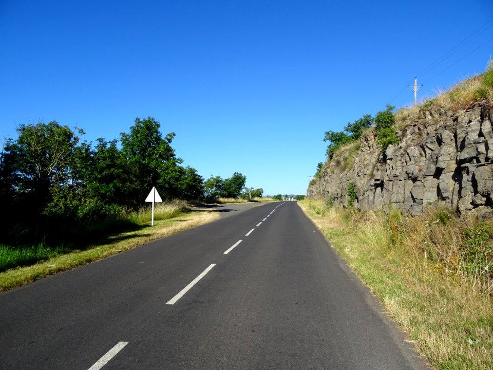 La route de Massiac à Allanche, Cantal 
