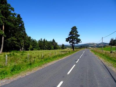 La route entre Chauchailles et Fournels, Lozère 