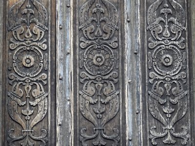 Panneaux de bois sculptés, basilique Notre-Dame-des-Miracl… 