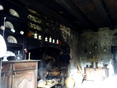 Intérieur d'une maison ancienne-musée, Vendes, Cantal 