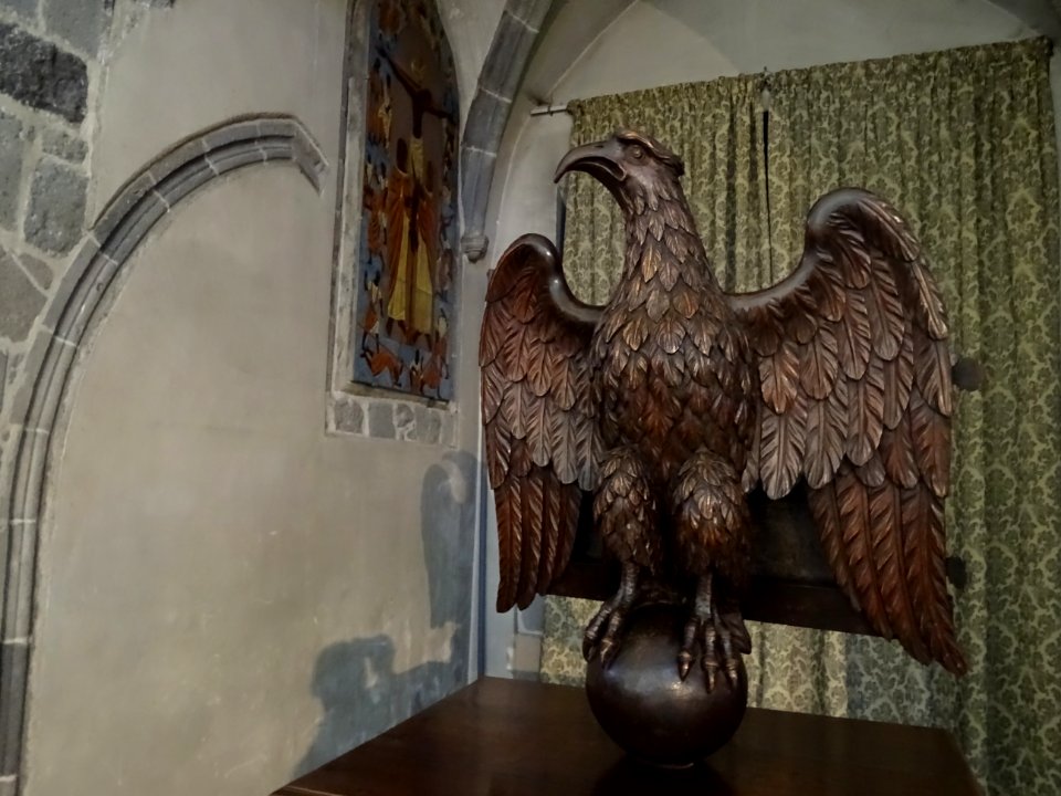 Aigle en bronze, église Notre-Dame-aux-Neiges, Aurillac, C… 