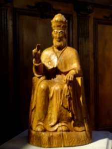 Statue en bois, cathédrale Saint- Pierre, Saint-Flour, Can… 