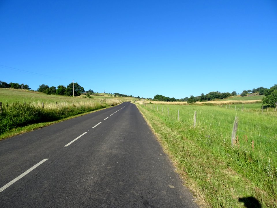 La route de Massiac à Allanche, Cantal 
