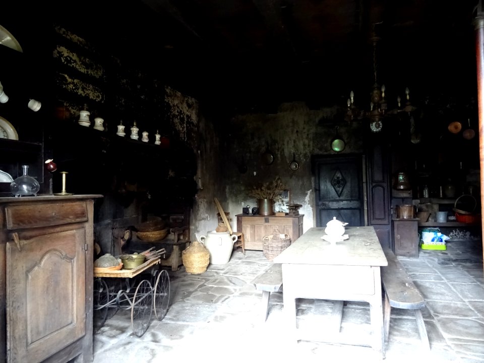 Intérieur d'une maison ancienne - musée, Vendes, Cantal 