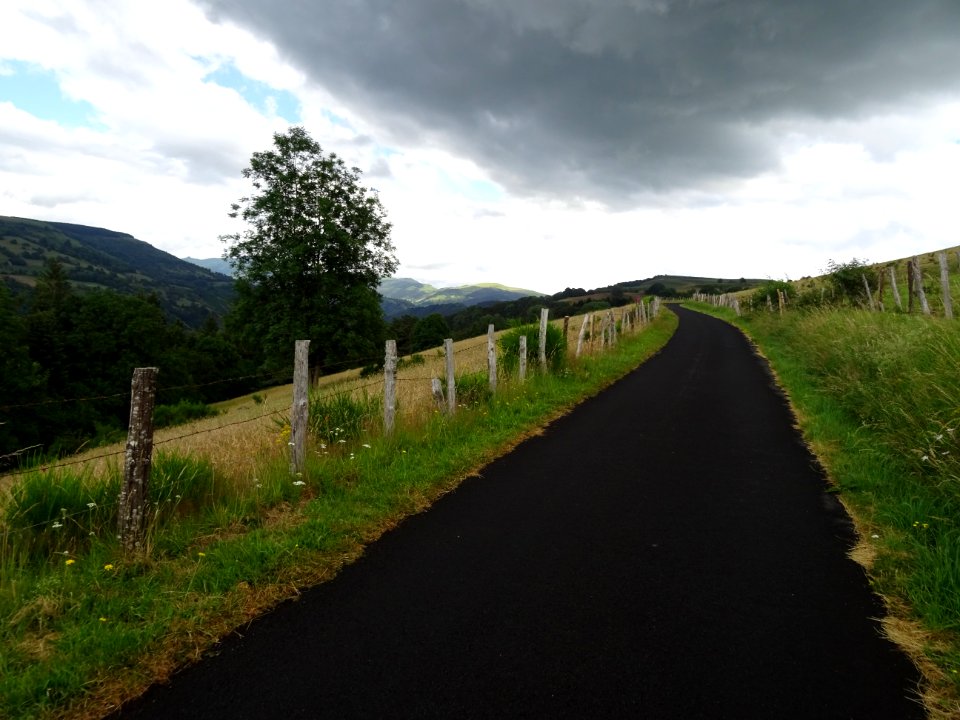 La route D135 au niveau du Puech de Reyt, Chastrade, Canta… 