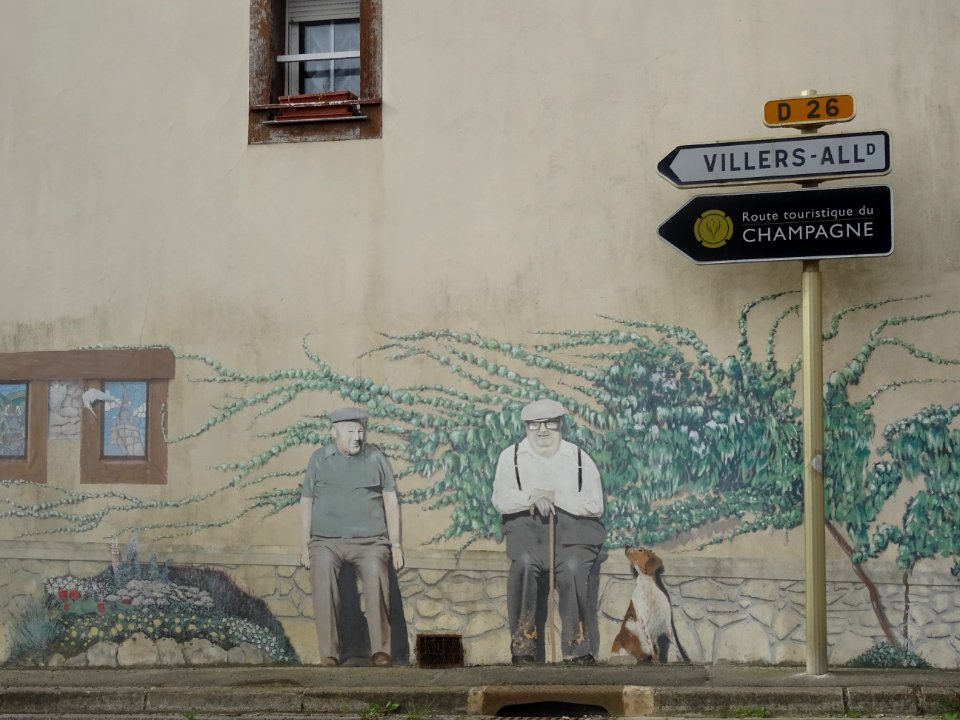 Fresque murale, Chamery, Marne 