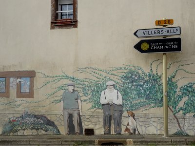 Fresque murale, Chamery, Marne 