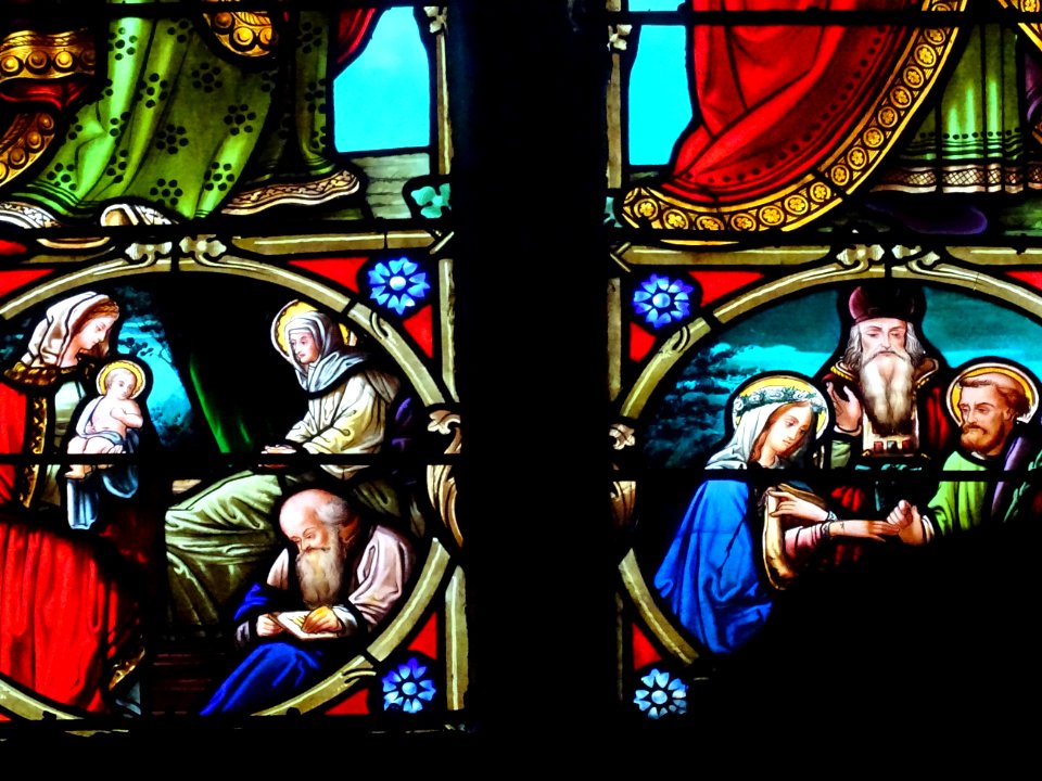 Vitrail, chapelle Notre-Dame-de-Beauvoir, Moustiers-Sainte… 