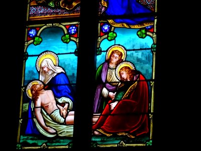 Vitrail, chapelle Notre-Dame-de-Beauvoir, Moustiers-Sainte… 