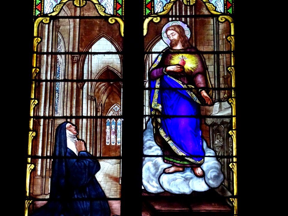 Vitrail, église Notre-Dame-de-l'Assomption, Moustiers-Sain… 