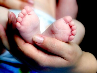 Newborn baby feet reborn photo