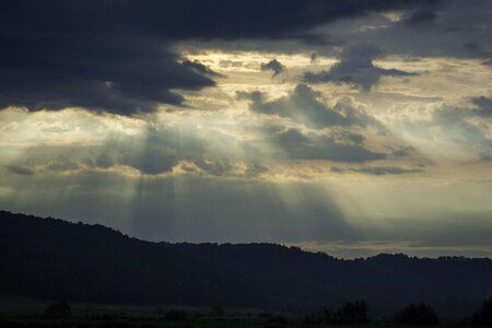 Landscape morning hour clouds photo