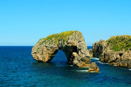 Asturias ocean rocks photo