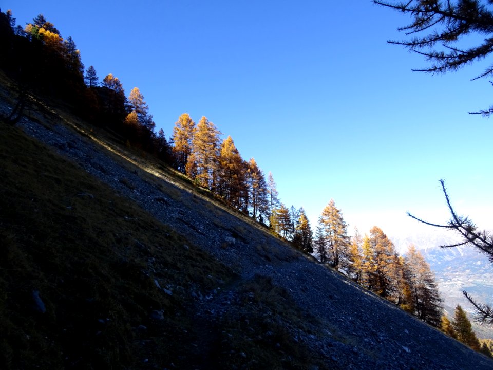 Le Chemin de ceinture traverse un immense pierrier à l'apl… 