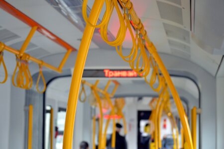 Trolleybus bus interior photo