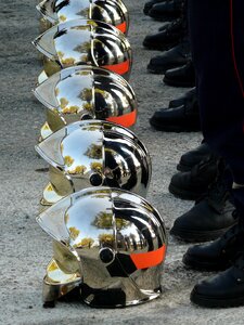 Firefighter fire helmet photo